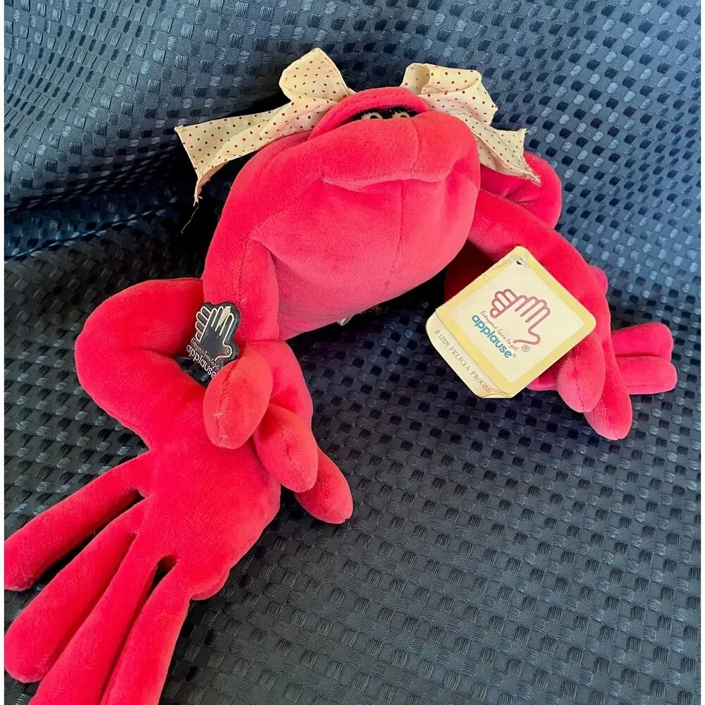 Applause Felicia Frog Pink Plush Stuffed Animal Toy 12